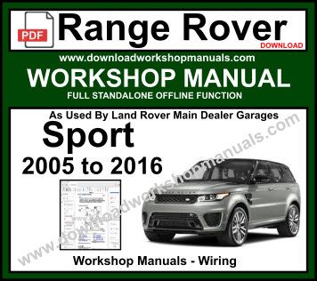 range rover sport workshop repair manual